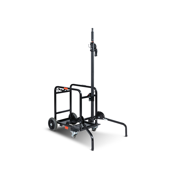 Battery equipped iron trolley cart