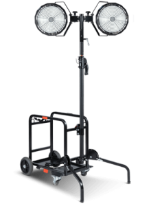 500W twin light mobile movable lighting with generator trolley cart