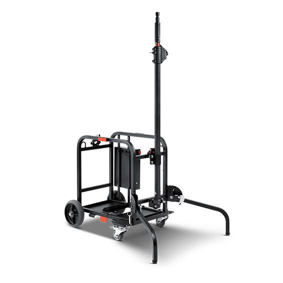 Battery equipped iron trolley cart