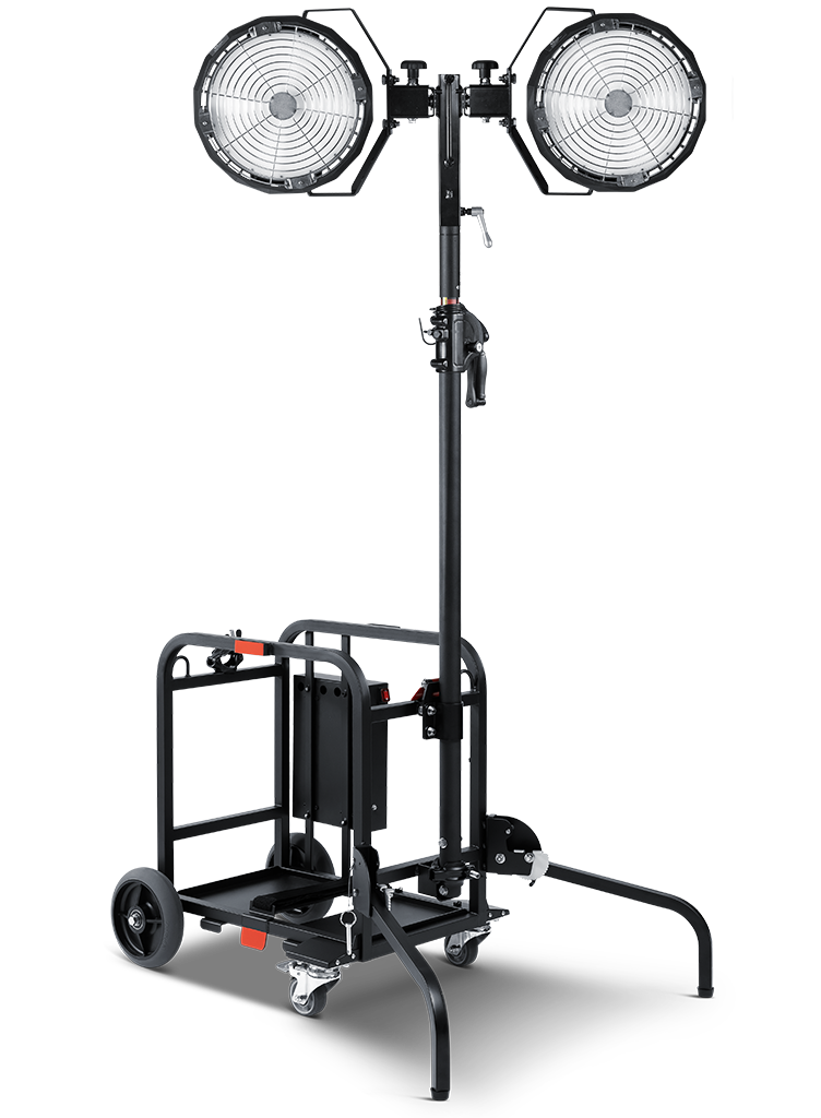 500W construction heavy duty twin mobile lighting tower