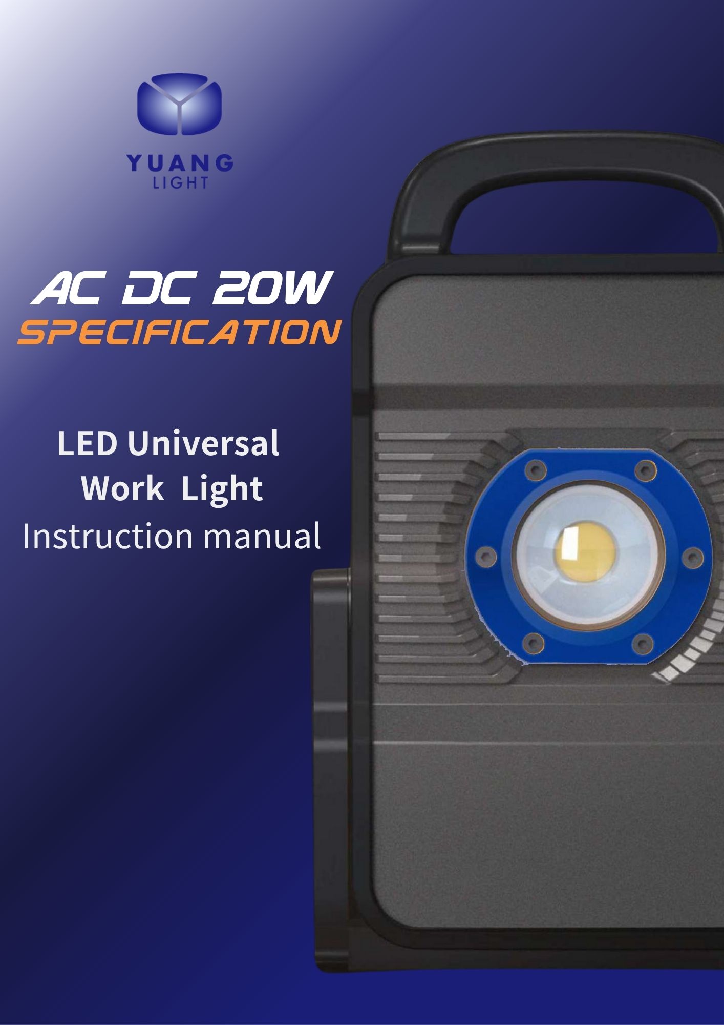 20W LED WORK LIGHT-Instruction manual
