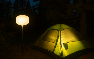 warm-white light banner