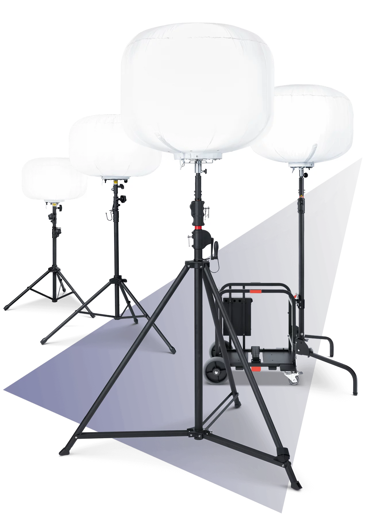 Series of led balloon lights include trolley