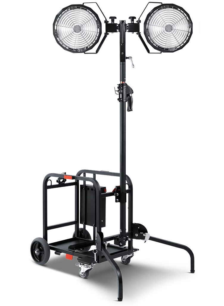 500W construction heavy duty twin mobile lighting tower