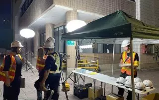 led balloon light tower for traffic safety