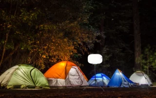 led balloon light with camping